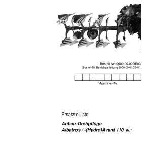 Rabewerk Avant 110 Parts Manual