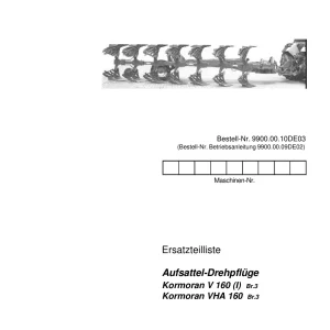 Rabewerk Kormoran V160 Vha160 Parts Manual