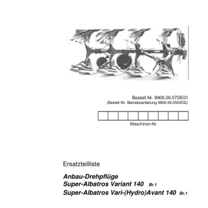 Rabewerk Albatros 140 Parts Manual
