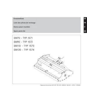 Rapid Technic Sm Sm70 Sm90 Sm110 Sm130 1571 1572 1573 1574 Parts Manual
