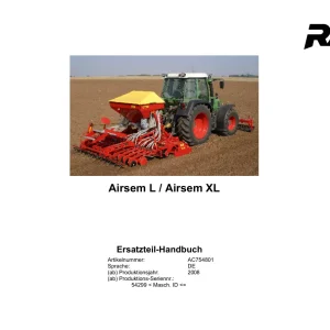 Rau Airsem L Airsem Xl 2008 Parts Manual