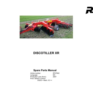 Rau Discotiller Xr 2007 Parts Manual