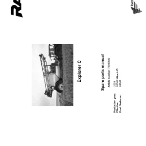 Rau Explorer C 2008 Parts Manual