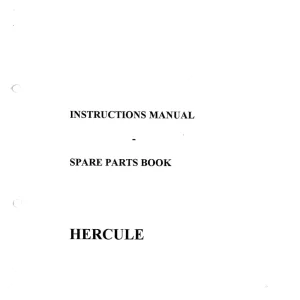 Rau Hercule Parts Manual