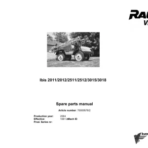 Rau Ibis 2011 2012 2511 2512 3015 3018 2004 Parts Manual