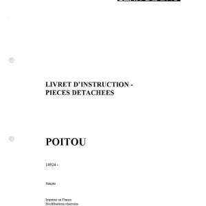 Rau Poitou Parts Manual