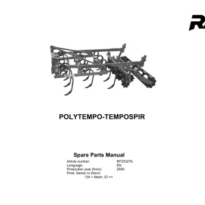 Rau Polytempo Tempospir 2006 Parts Manual
