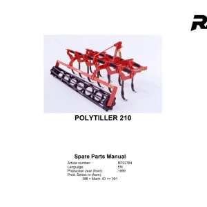 Rau Polytiller 210 1999 Parts Manual