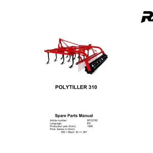 Rau Polytiller 310 1999 Parts Manual