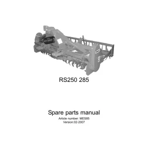 Rau Rs250 Rs285 2007 Parts Manual