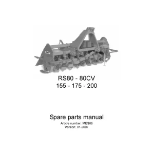 Rau Rs80 Rs155 Rs175 Rs200 2007 Parts Manual