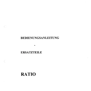 Rau Ratio Parts Manual