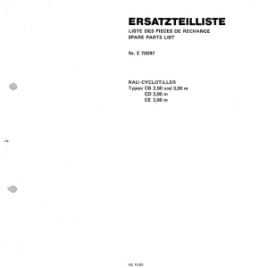 Rau Cyclotiller Cb Cd Ce Parts Manual