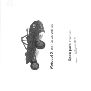 Rau Rotocut X 165 195 230 280 320 2003 Parts Manual