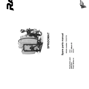 Rau Spridomat 2004 Parts Manual