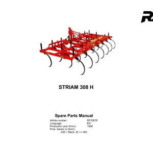 Rau Striam 308H 1998 Parts Manual