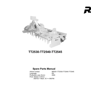 Rau Toptiller Tt2530 Tt2540 Tt2545 2005 Parts Manual