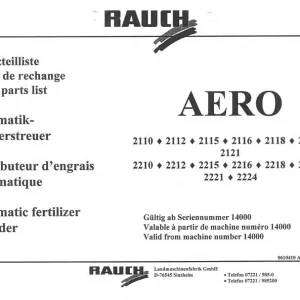 Rauch Aero 2110 2224 Parts Manual