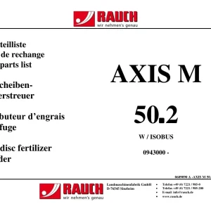 Rauch Axis M 50.2 Parts Manual