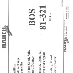 Rauch Bos 81 321 Parts Manual