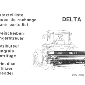 Rauch Delta Parts Manual