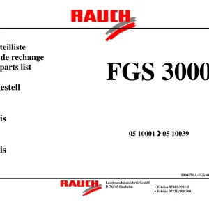 Rauch Fgs 3000 Parts Manual