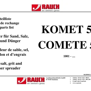 Rauch Komet Comete 51 Parts Manual