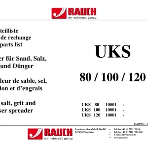 Rauch Uks 80 100 120 Parts Manual
