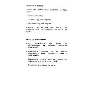 Renault 829 851 J5R J6R J7R J7T Service Manual