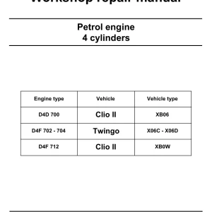 Renault D4D D4F 2001 Service Manual