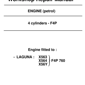 Renault F4P 1999 Service Manual