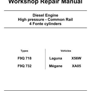 Renault F9Q 718 732 2000 Service Manual
