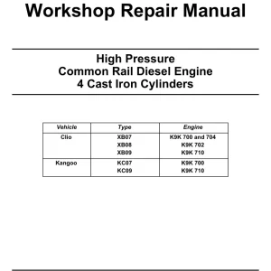 Renault K9K 2001 Service Manual