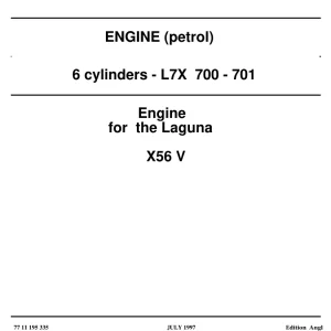 Renault L7X 1997 Service Manual