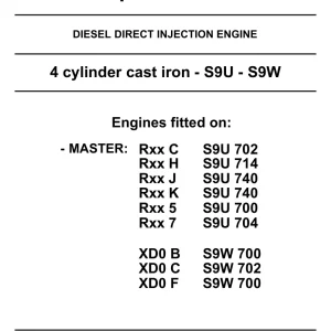 Renault S9U S9W 2000 Service Manual