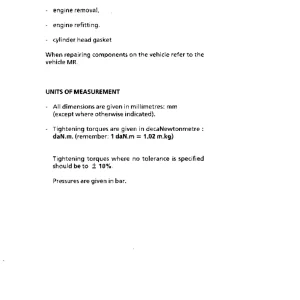 Renault Z6W Z7U Z7V Z7W Z7X Service Manual