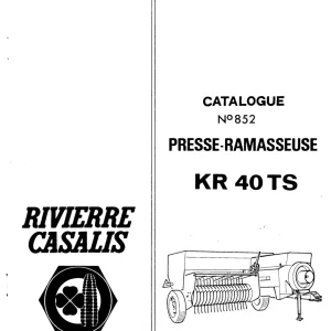 Rivierre Casalis Kr40Ts 1979 Parts Manual