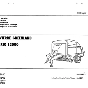 Rivierre Casalis Rivierre Greenland Vario 120000 1997 Parts Manual