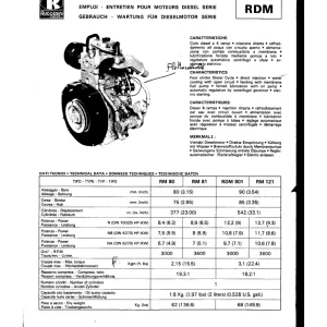 Ruggerini Rm Rdm 80 Parts Manual
