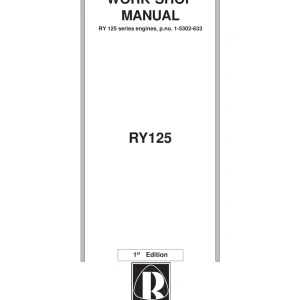 Ruggerini Ry125 2004 Service Manual