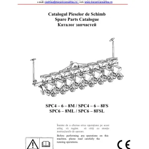 Agri Spc 4 6 8M 4 6 8Fs 6 8Ml 6 8Fsl Parts Manual