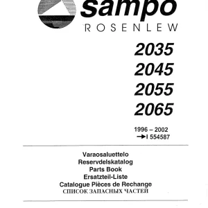 Sampo Rosenlew 2035 2045 2055 2065 1996 2002 Parts Manual