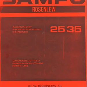 Sampo Rosenlew 25 35 Parts Manual