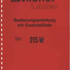 Schaffer 215W Parts Manual