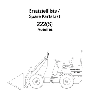 Schaffer 222S Parts Manual