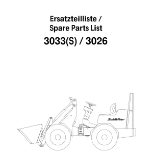 Schaffer 3026 3033 Parts Manual