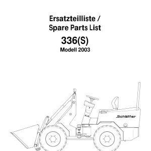 Schaffer 336S Parts Manual