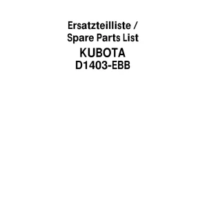 Schaffer D1403 Parts Manual