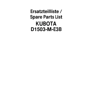 Schaffer D1503 Parts Manual