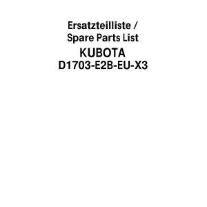 Schaffer D1703 E2B Eu X3 Parts Manual